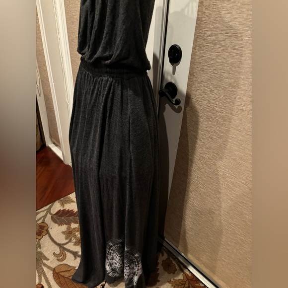 Gypsy 05 Grey smocked tie dye strapless maxi dress - Picture 5 of 9